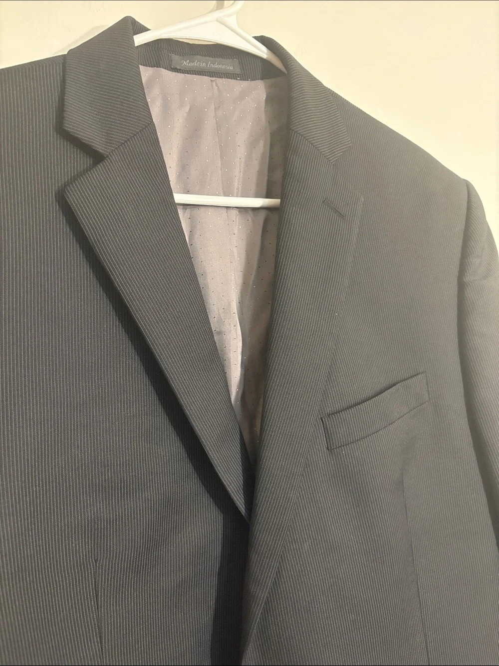 2 piece Calvin Klein Black suit set Two-Button Formal Jacket and pants